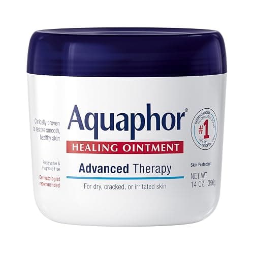 Aquaphor Healing Ointment, Advanced Therapy Skin Protectant, Multi-Purpose Healing Ointment and Body Moisturizer, For Dry, Cracked Skin, Minor Cuts and Burns, 14 Oz Jar - Image 1