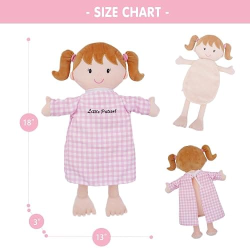 June Garden 18" Little Patient Emily Plush Anatomy Doll - Soft Educational Toy with Removable Human Organs - Learn Basic Anatomy for Toddlers and Kids thumbnail 3