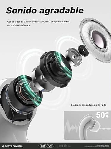 Acefast Earphones TWS T9, Bluetooth 5.3, IPX4 (porcelain white) thumbnail 4