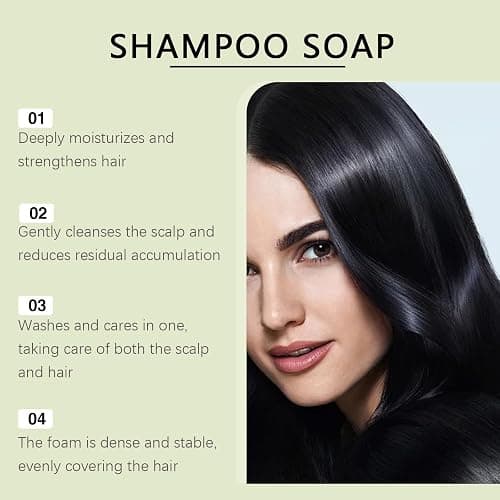 Zwiebel-Rosemarin-Shampoo-Bar, Onion Rosemary Haarseife, Shampoo Bar für Haarwachstum, Tiefenreinigung und Hydratisierung, Für alle Haartypen, Reisegröße thumbnail 6