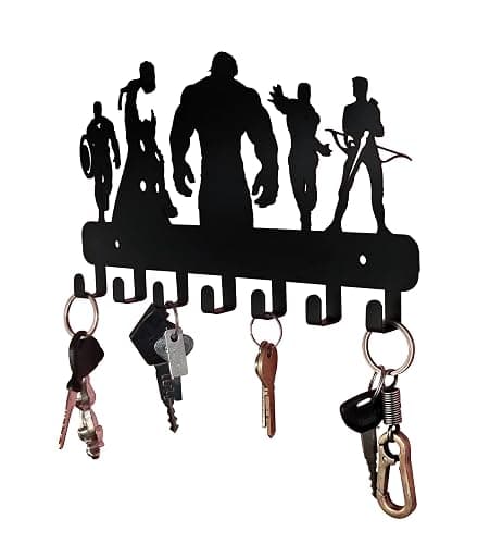 HeavenlyKraft Superheros Wall Mounted Metal Key Holder, Key Organizer, Metal Key hook, 10.6 X 7.5 X 1 INCH thumbnail 3