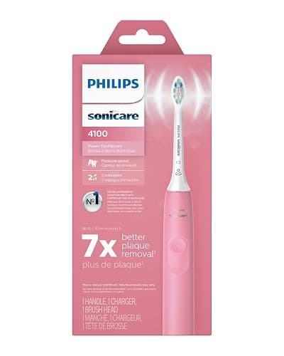 Philips Sonicare 4100 Rechargeable Electric Toothbrush, with Pressure Sensor, 2 Intensity Settings, SmarTimer and QuadPacer, 14-Day Battery Life, Deep Pink, Model HX3681/26 thumbnail 15