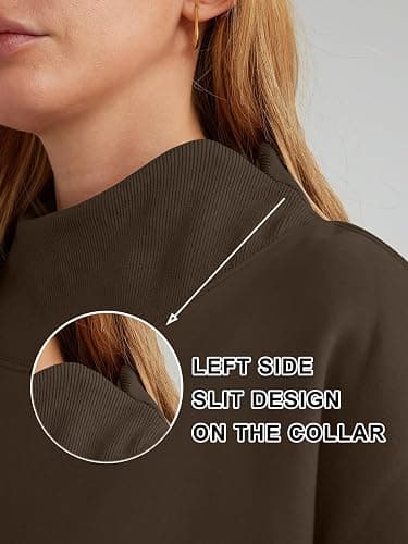 Trendy Queen Womens Oversized Sweatshirts Turtleneck Pullover Long Sleeve Hoodies Tops Fall Fashion Outfits 2025 Clothes thumbnail 6
