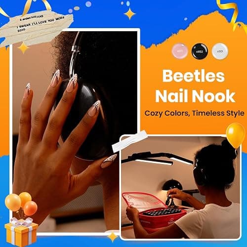 Beetles Fall Nail Fest Gel Nail Polish Set - Nail Nook 119 PCS 100 Colors Gel Polish Kit Base Glossy Matte Glitter Top Coat Neon Glitter Pearl Cat Eye White Red Pink Nude Nails Gift for Women thumbnail 5