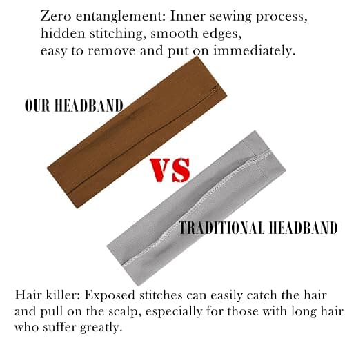 Zupro 6 PCS Fashion Women's Headbands Girls' Holiday Hair Bands Short Hair Hair Accessories- Floral Heart Stripe Print Rustic Style Patterns - Non-Slip Stretchy Soft for Yoga, Fitness, Daily Use. thumbnail 4