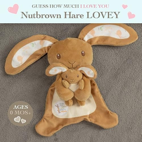 Kids Preferred Guess How Much I Love You Cute Bunny Plush Lovey Crinkle Security Blanket for Infants, Babies, Toddlers and Kids thumbnail 3