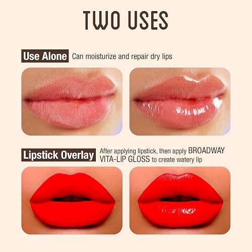 Ruby Kisses Broadway Vita-Lip Clear Lip Gloss (3 Pack Mango Butter, Rosehip, Coconut Oil), Ultra-Hydrating & Soothing Formula with Vitamin Oils, High-Shine Non-Sticky Finish, Healing Lip Balm thumbnail 6