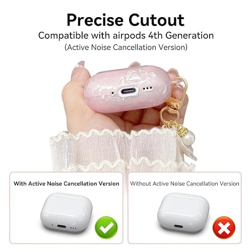 Compatible with AirPods 4 Case 2024, Cute TPU Protective Case Cover for AirPods with Cleaner Kit and Shell Lanyard Accessories for Women Girls thumbnail 4