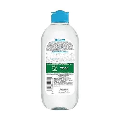 Garnier Micellar Water For Waterproof Makeup, Hydrating Facial Cleanser & Makeup Remover, Suitable for Sensitive Skin, Vegan, Cruelty Free, 13.5 Fl Oz (400mL), 1 Count thumbnail 13