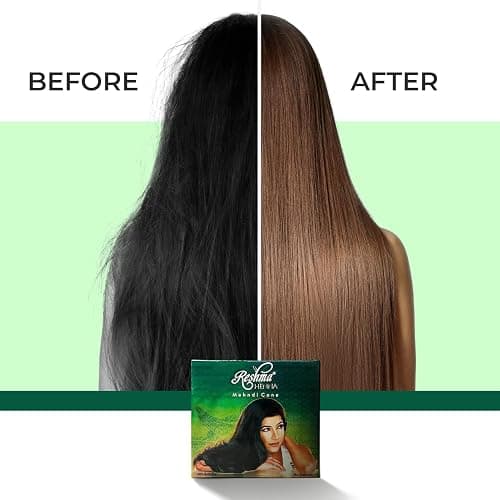 Reshma Beauty Pack of 3 Jumbo Henna Cones for Hair, 50g Each 100% Natural Ready to Use Henna Paste Hair Color Infused with Eucalyptus Oil, Nourishing & Long-Lasting Ayurvedic Hair Dye (Original) - 1.67 Ounce (Pack of 3) thumbnail 4