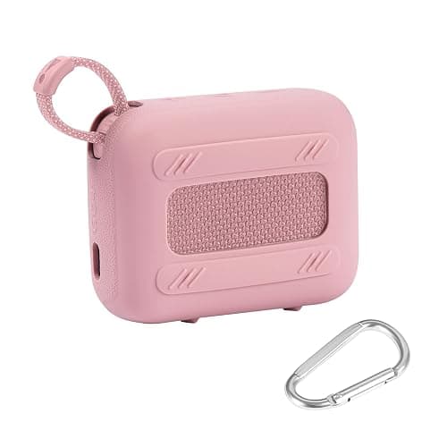 co2CREA Coque en Silicone Compatible avec JBL Go 4 Enceinte Bluetooth | Housse de Protection en Silicone Légère et Portable avec Mousqueton thumbnail 3