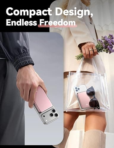 Magnetic Portable Charger, 10000mAh Power Bank, 20W Fast Charging for Magsafe Battery Pack, Travel Essential Wireless Charger Compatible with iPhone 17/16/15/14/13/12 Pro/Max/Air/Plus Series, Samsung thumbnail 7