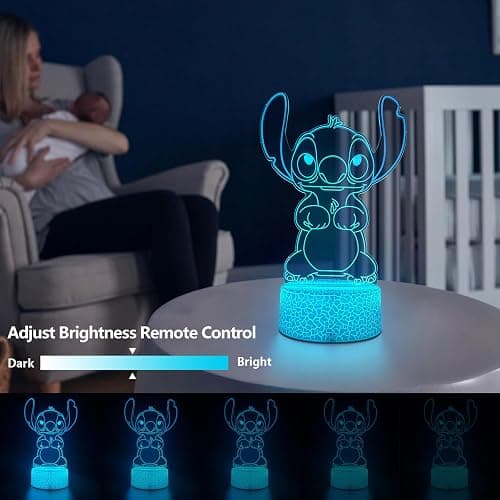 AIHYING Cool Night Light,16 Color Night Light,3D LED Lamp with Smart Remote Control,Boy Gifts for Children's Room Decoration,Christmas Holiday Gifts thumbnail 8