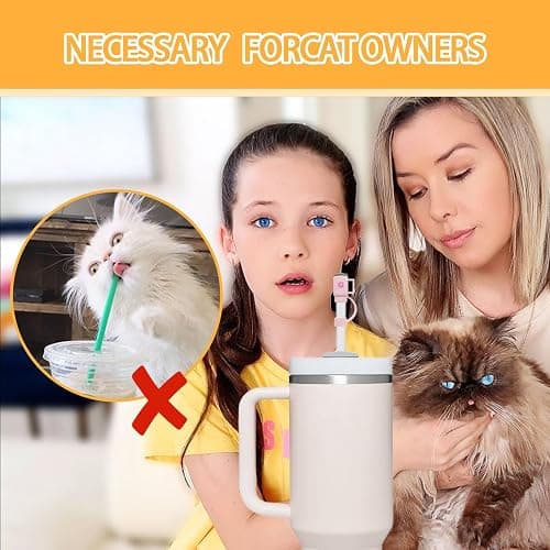 9P Straw Cover for Stanley Cup, Silicone Straw Topper for Stanley Cup 30&40oz with Tumblers, 10mm 0.4in Lid Accessories (Reusable) thumbnail 4