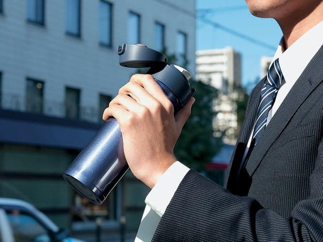 Zojirushi Stainless Steel Mug, 16oz, Smoky Blue thumbnail 2