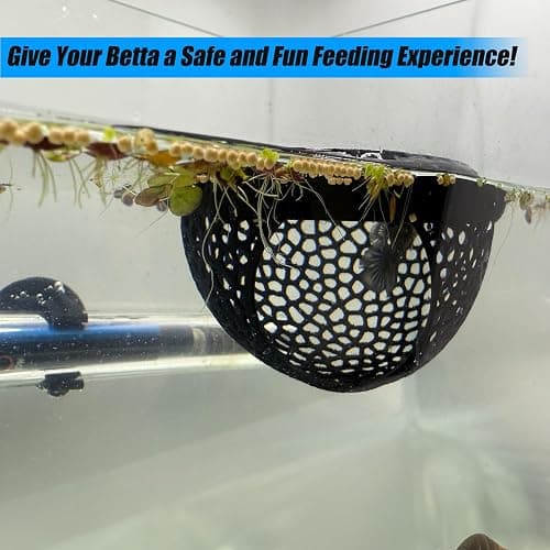 Aquarium Floating Betta Fish Skins, Betta or Shrimp Feeder, Cave and Hammock, Small Fish Feeding Rings, Aquarium Hiding Feeding Decorative Accessories (Pink) thumbnail 4