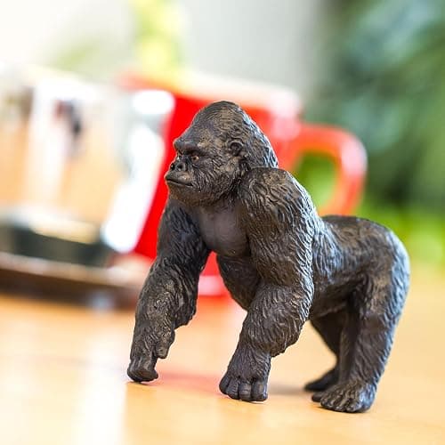 Safari Ltd. Lowland Gorilla Figurine - Lifelike 4.25" Primate Figure - Educational Toy for Boys, Girls, and Kids Ages 3+ thumbnail 7