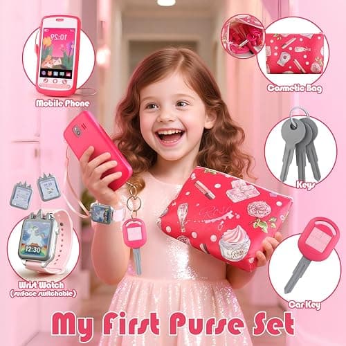 Woumserta Girl Gift Pretend Makeup for Toddlers 3-5 4-6, Fake Makeup Set with Cat Commetic Case, Play Makeup for Kids Age 3 4 5 Year Old, Toddler Make Up Kit for Little Girls Birthday thumbnail 4