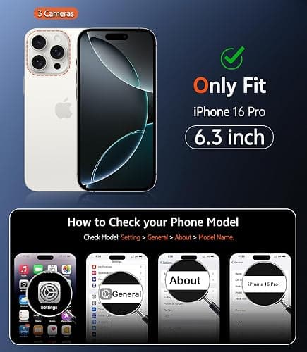 FNTCASE for iPhone 16 Pro Case: Clear Magnetic Phone Cases with Screen Protector Slim Anti Yellowing Rugged Shockproof Protective Transparent Cell Phone Cover (A-Clear) thumbnail 2