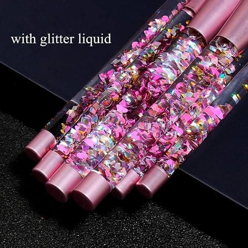 RAEEIKPHZ Unicorn Fan Makeup Brush Set,Crystal Sparkles Blue Blush Powder Fan Lip Eye Shadow Eyebrow Eye Blender Brush in Set thumbnail 2