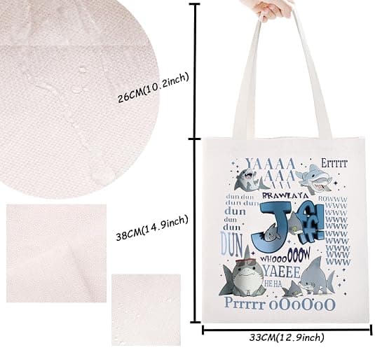 TSOTM Shark Game Merch Tote Bag for Shark Lovers Hero Gift for Gamer Gaming Gift thumbnail 2