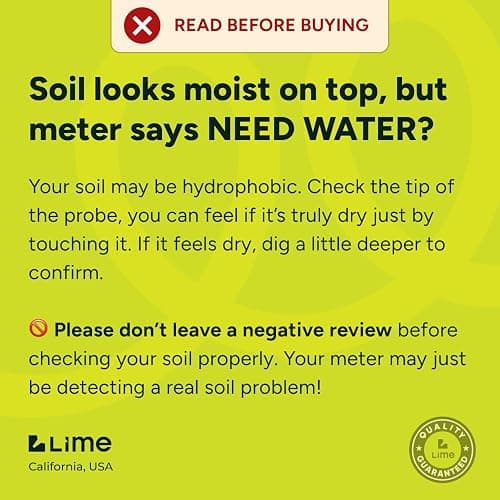 GROWIT Plant Moisture Meter Houseplants - Accurate Plant Water Meter for Indoor Plants Soil Moisture Meter Stocking Stuffers Gift for Mom Dad Adults - No Battery Needed thumbnail 3