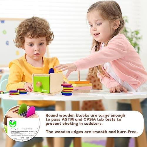 Montessori Toys for 1-3 Year Old: Color Sorting Wooden Drawer Box Toy for Toddlers, Object Permanence and Fine Motor Sensory Toy, 12-18 Months Busy Board Matching Game for Baby Boys and Girls Gifts thumbnail 7