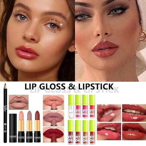 28 Pcs All in One Full Makeup Kit for Women, Makeup Set for Women&Beginner,Eyeshadow, Foundation, Lipsticks, Eyeliner, Mascara, Brow Soap Make Up Gift Set for Women Teen Makeup Kit For Girl thumbnail 4
