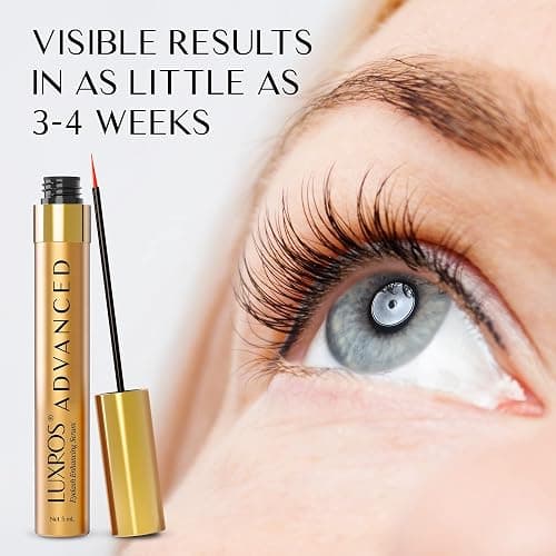 LUXROS Eyelash Serum 5 mL, Eyelash Enhancer Serum for Longer, Thicker Healthier Lashes, Made in USA, 5mL 6 Month Supply thumbnail 6