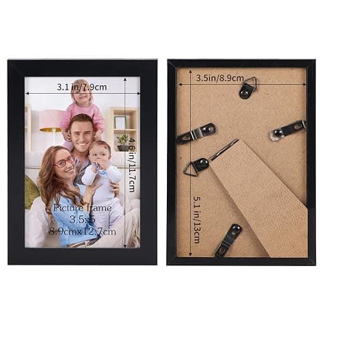 Giftgarden 3.5x5 Picture Frame Black Thin Photo Frame 3 by 5 for Wall and Tabletop Display, Single thumbnail 4