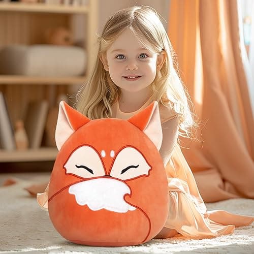 Glow Guards 12-Inch Red Fox Plush Pillow Cute Fox Stuffed Animal Soft Plush Toy Stuffed Animals Birthday Gift for Boys Girls Kids thumbnail 5