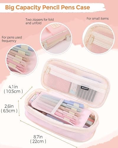 SKYDUE Bible Study Kit, Bible Journaling Supplies, Bible Annotation Set with Aesthetic Tools, Highlighter and Gel Pen Set, Pencil Case with Bible Tabs, Gift for Bible Enthusiasts (Pink) - Pink Plus thumbnail 7