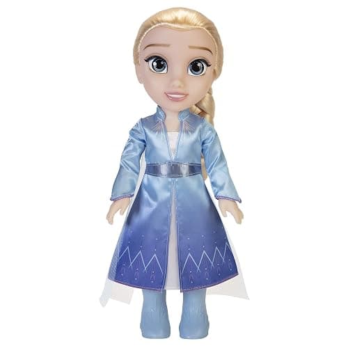 Disney Princesse - Poupée 38cm Elsa La Reine des Neiges - Licence Officielle Disney - Collection Mon Amie Princesse - avec Robe de Voyage et Accessoires - Cadeau Magique - Cadeau Enfants Dès 3 Ans - Image 1