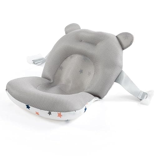 nordmiex Foldable Baby Bathtub for Infants to Toddler,Portable Travel Multifunctional with Drain Hole,Collapsible Newborn 0-36 Month (Gray White+Baby Bath Cushion+Waterproof Ear Cap) thumbnail 9