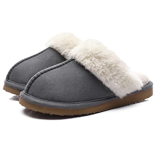 Litfun Women's Fuzzy Memory Foam Slippers Fluffy Winter House Shoes Indoor and Outdoor - Image 1