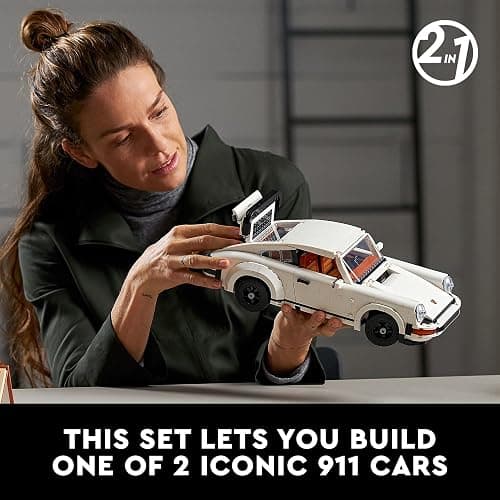 LEGO Icons Porsche 911 10295 Building Set, Collectible Turbo Targa, 2in1 Porsche Race Car Model Kit for Adults and Teens to Build, Gift Idea thumbnail 3