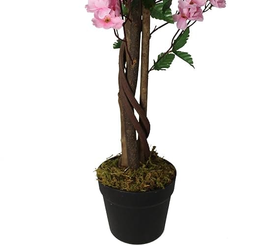 Arnusa Kunstpflanze Blütenbaum 120 cm Wintersweet Künstliche Pflanze Blüten Kunstbaum im Topf Frühlings Pflanze (Pink) thumbnail 6