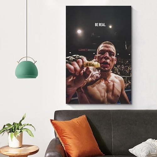 Nate Diaz 6 Canvas Poster Wall Art Decor Print Picture Paintings for Living Room Bedroom Decoration 12x18inch(30x45cm) thumbnail 4