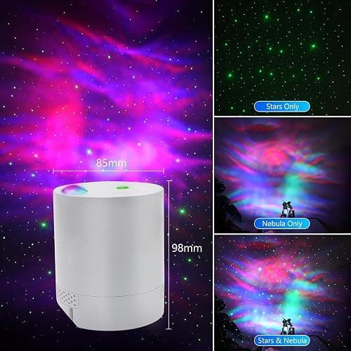 CAIYUE Star Projector Galaxy Projector, Exquisite Nebula Night Light Projector, Ocean Wave Galaxy Light with Remote Control,with Adjustable Speed and Brightness, Adults, Bedroom,Party thumbnail 3