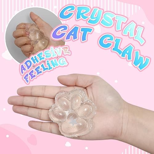 1pcs Squishy Paw, Cat Paw Squeeze Toys,Cute Fufu Toys, Fidget Toys for Stress Relief, Novelty Cute Things Sticky Mochi Toys thumbnail 3