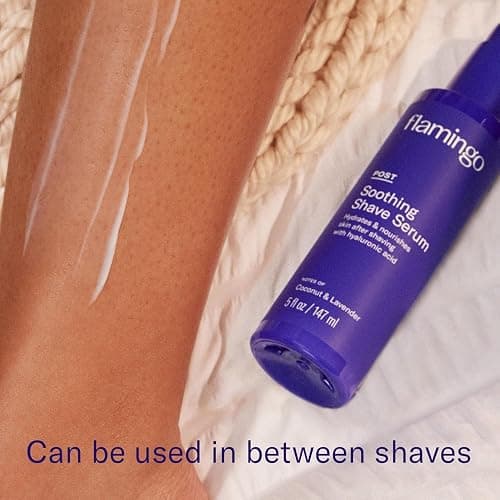Flamingo 3-Step Shaving Set for Women - Smoothing Prep Scrub, Nourishing Shave Oil, and Soothing Post Shaving Serum - Glow Shave Collection thumbnail 7