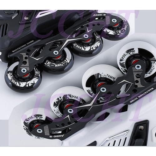 JCCHT 8 Pack 60mm 62mm 64mm 68mm 70mm 72mm 76mm 80mm Inline Skate Wheels Outdoor Indoor 90A Asphalt Formula Roller Skate Replacement Wheels with Bearing thumbnail 4