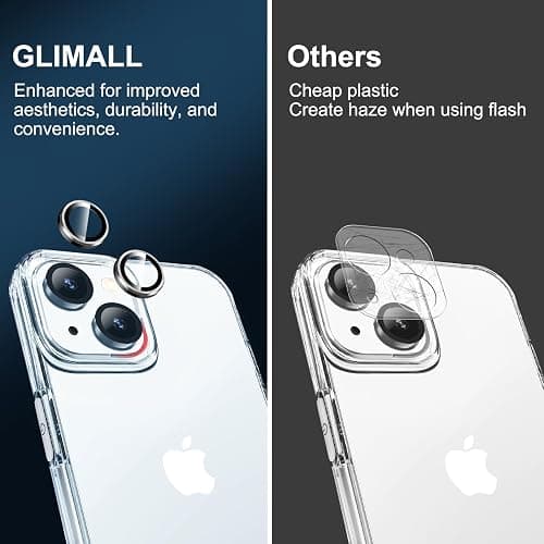 GLIMALL [5 in 1 Designed for iPhone 15 Plus Clear Case with Screen Protector[2 Pack] +Camera Lens Protector[2 Pack], Military Grade Drop Protection Transparent Cover 6.7 Inch thumbnail 6