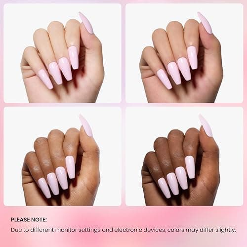 Beetles Pink Gel Polish - Barely Pink 15ML/0.51Fl Oz, Light Pink Gel Nail Polish, Soak Off UV LED Lamp Nail Art, Long-Lasting Manicure Salon DIY Home Easter Spring Nails - Gifts for Her thumbnail 5