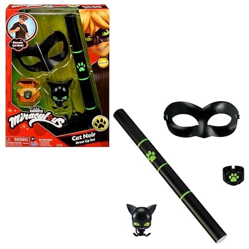 Miraculous: Tales Of Ladybug And Cat Noir Role Play Set Kids Fancy Dress Set Mask And Accessories Ladybug Superhero Costumes For Girls And Boys - Image 1