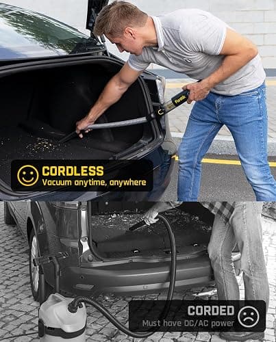 Fanttik Slim V8 APEX Cordless Car Vacuum & Air Duster, 4-in-1 Portable Mini Vacuum with 19000pa Suction Power for Pet Hair, Type-C Charge, One-Touch Empty for Car, Office Desk, Keyboards (Black) thumbnail 6