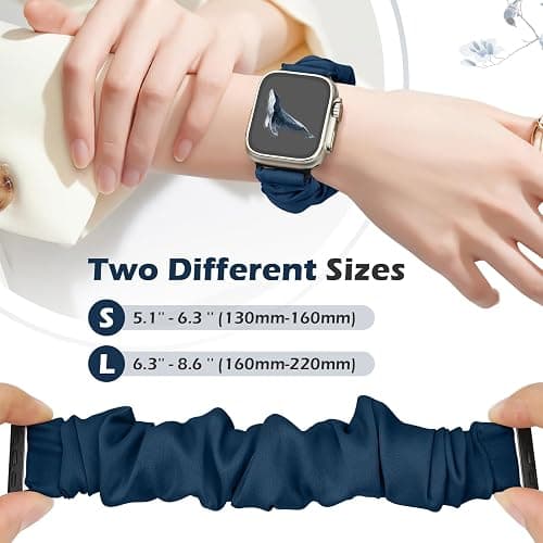 Beatlone Solo Loop Watch Bands Compatible for Scrunchie Apple Watch Band 38mm 40mm 41mm 42mm 44mm 45mm 46mm 49mm Soft Stretchy Women Elastic Strap for iWatch Series 10 9 8 7 6 5 4 3 SE Ultra 2 1 thumbnail 3