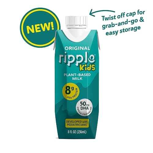 Ripple Kids Original Plant Based Milk | Pediatrician Recommended | 8g Pea Protein | Shelf Stable | Vegan & Non GMO Certififed | Dairy, Soy, Nut, Gluten, and Lactose Free | 8 Fl Oz (Pack of 12) thumbnail 3