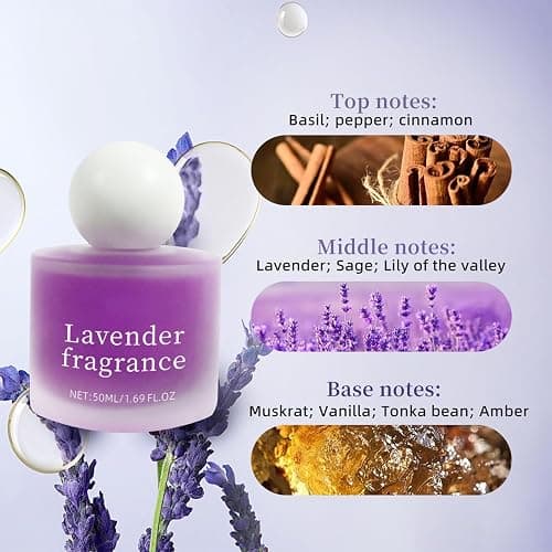 Lavender Perfume for Women, Fresh & Long-Lasting Fragrance, Elegant Eau de Toilette, Seductive Signature Aroma, Gift for Women, 50ML/1.69 FL.OZ thumbnail 7
