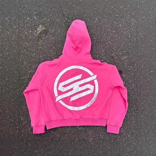 Uwongmong Hooded sportswear Y2K pattern zipper hooded sweatshirt street wear pullover sweatshirt unisex hip-hop casual jacket thumbnail 3